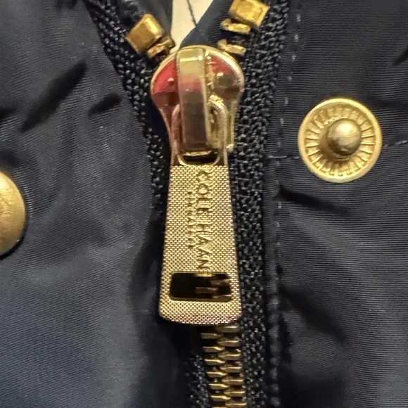 Cole Haan Dark Blue Hooded Down Puffer Jacket - Picture 12 of 15